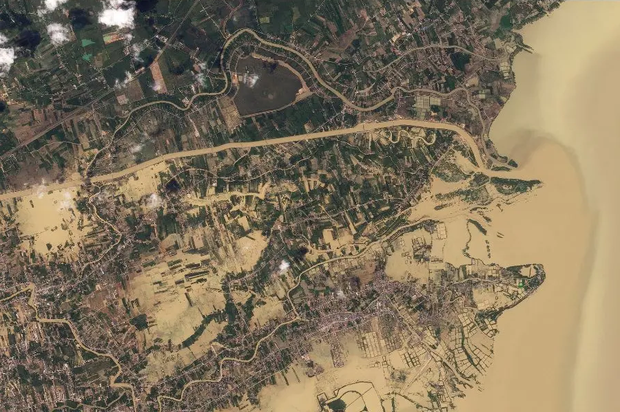 Intact village before the storm