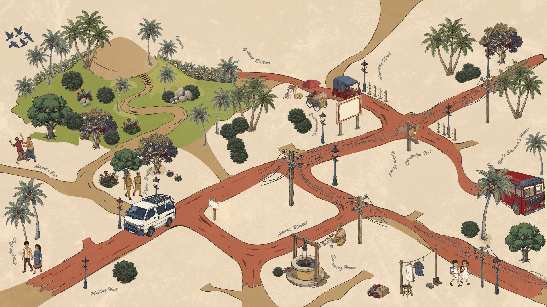 Alupotha Town Map Wireframe