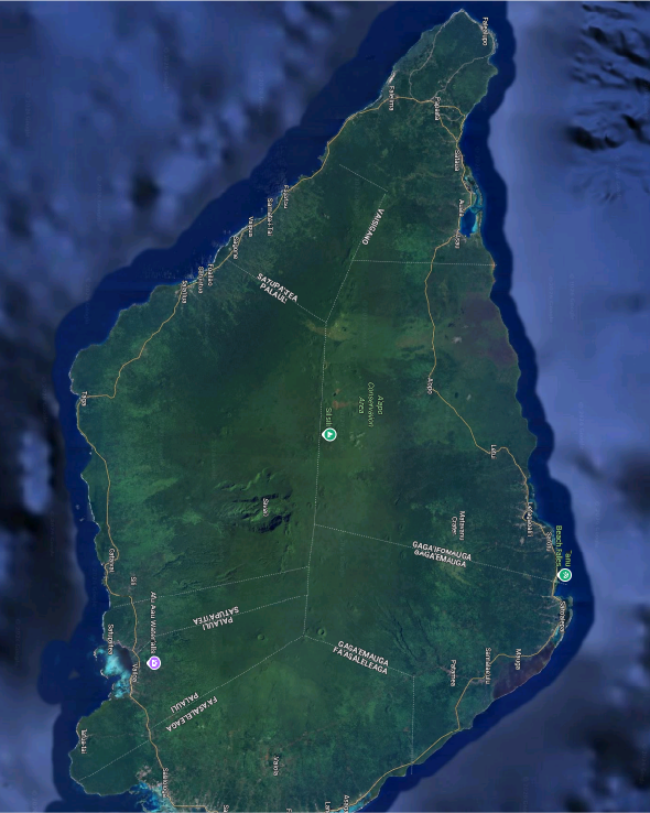Samoa map outline