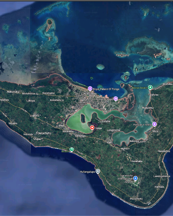 Tonga map outline