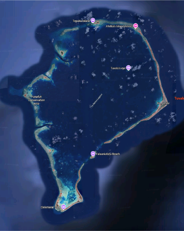 Tuvalu map outline